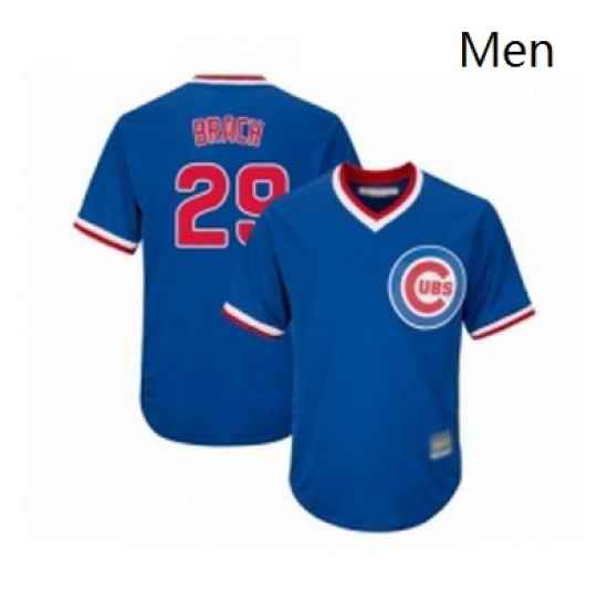 Mens Chicago Cubs 29 Brad Brach Replica Royal Blue Cooperstown Cool Base Baseball Jersey